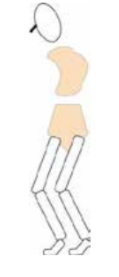 Simple drawing of a figure on toes