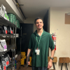 MSA student stands in a room
