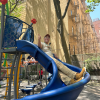 MSA student going down slide