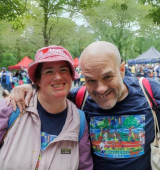 Jennifer and Rene pose for a photo in Central Park