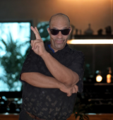 Robert poses for his 55th birthday party