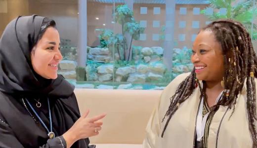 Sara Alqatani talks with Connie Senior