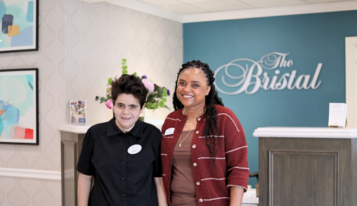 Amanda and Sondra pose at the Bristal