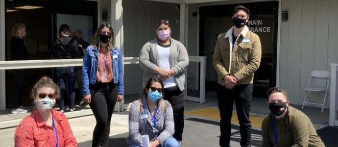 Staff standing outside of the San Andreas Regional Center