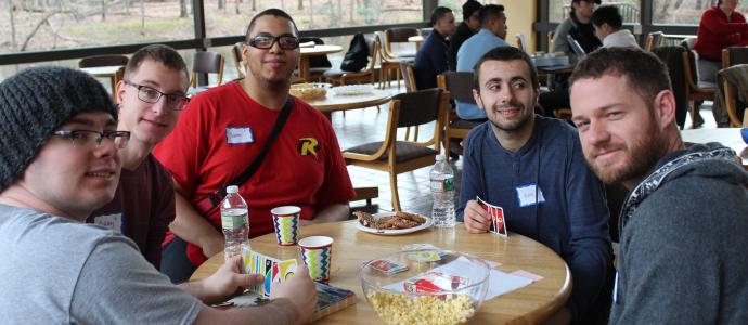 NIPDNJ prevocational program participants sat around a table