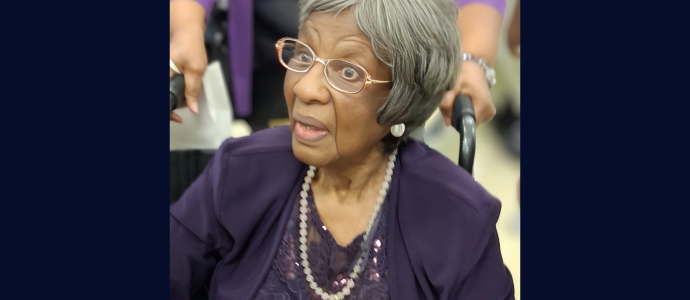 Kenneth's grandmother at her 95th birthday celebration