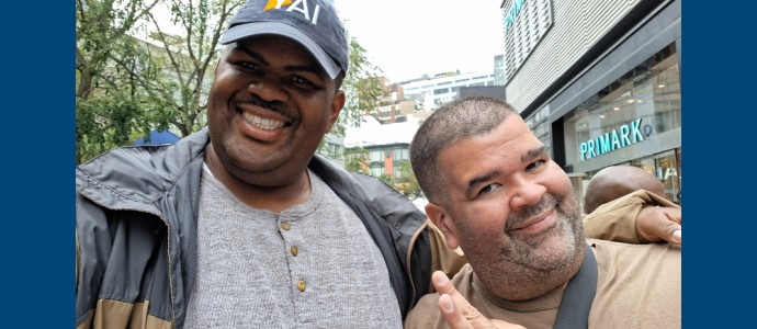 Kenneth (left) and Car'melo (right) pose together for a selfie
