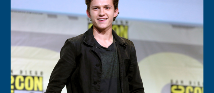 Tom Holland speaking at the 2016 San Diego Comic Con International, for "Spider-Man: Homecoming", at the San Diego Convention Center in San Diego, California.