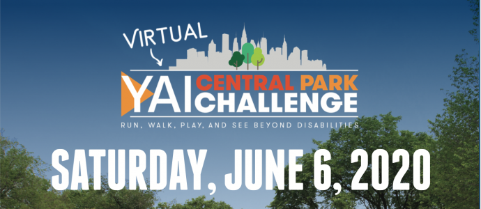 YAI Virtual Central Park Challenge logo. Saturday June 6 2020. 