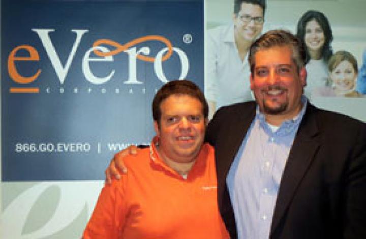 Richard (left), pictured with eVero CEO and co-Founder Christos G. Morris.