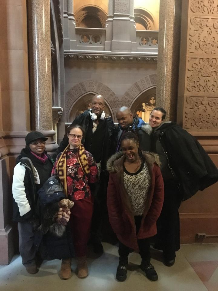 Group of people from YAI inside the Albany Capitol Building - portrait