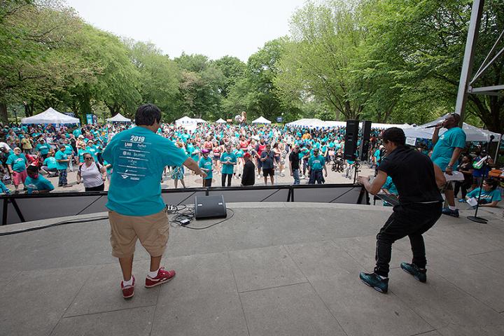 Breakdancing battle at the Central Park Challenge