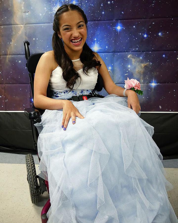 iHOPE student before the school’s cosmic-themed prom.