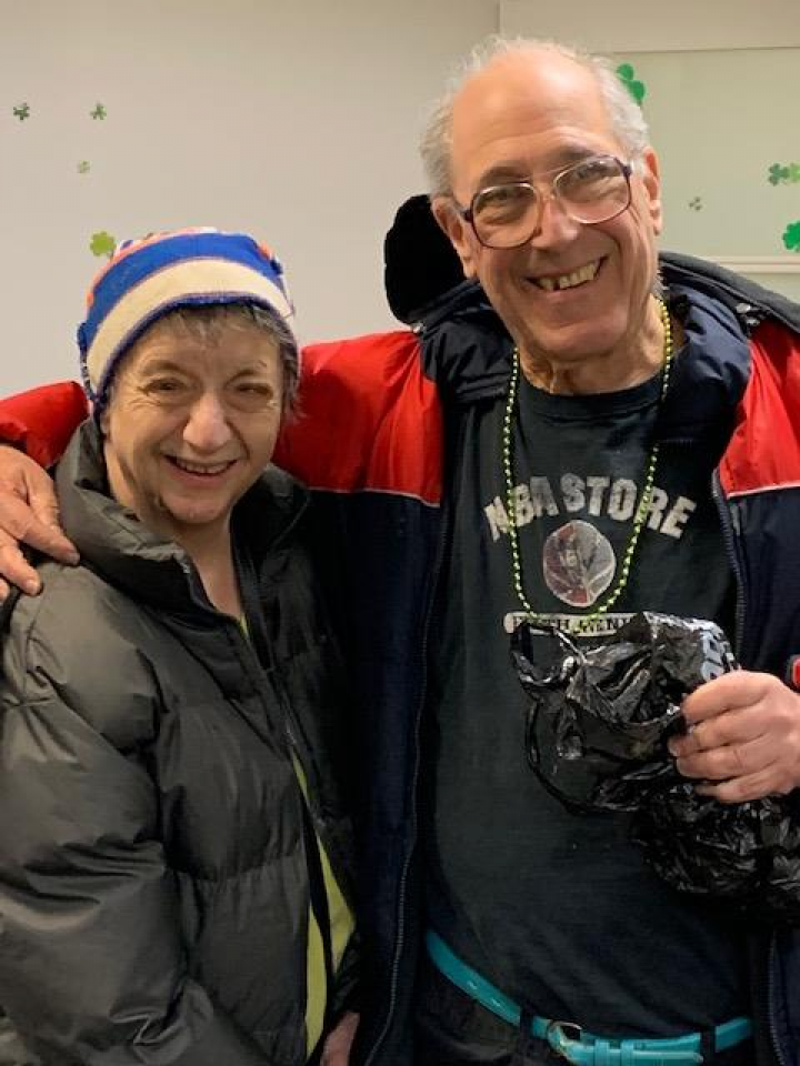 Wedding anniversary celebrators, Nattlie and Stanley smile for the camera