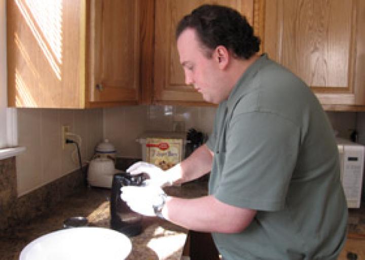 Man preparing food