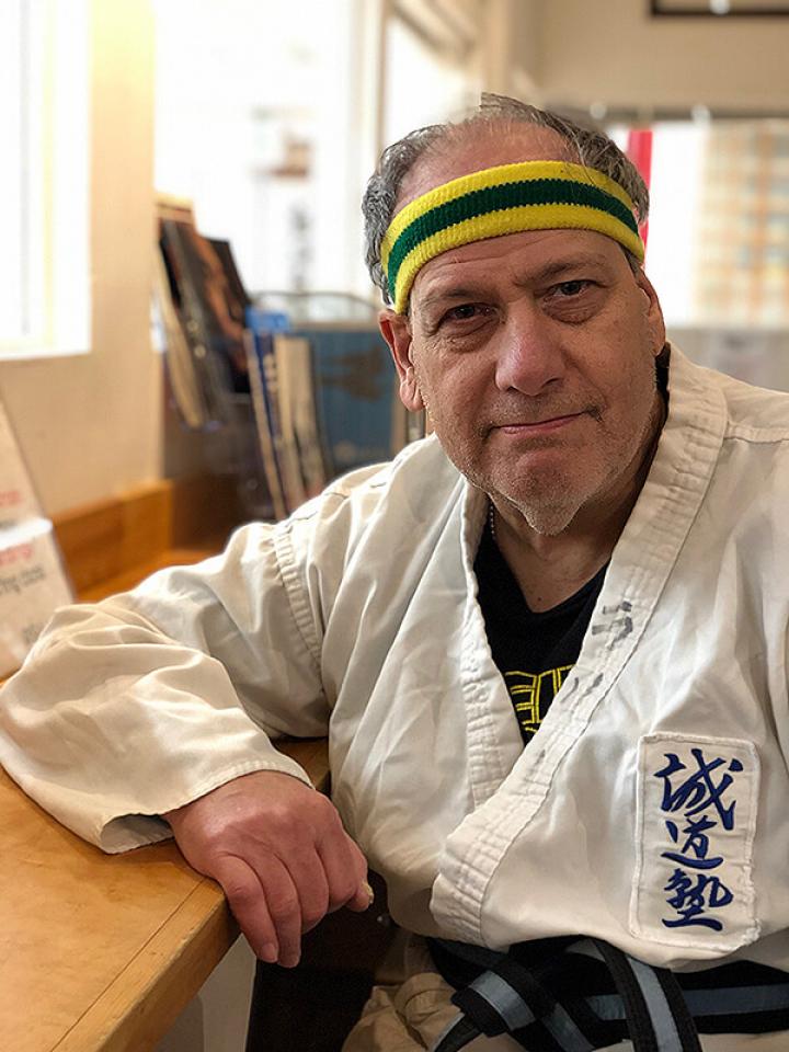 photo: Senior black belt, Larry Moskowitz, long-time participant at Seido Dojo