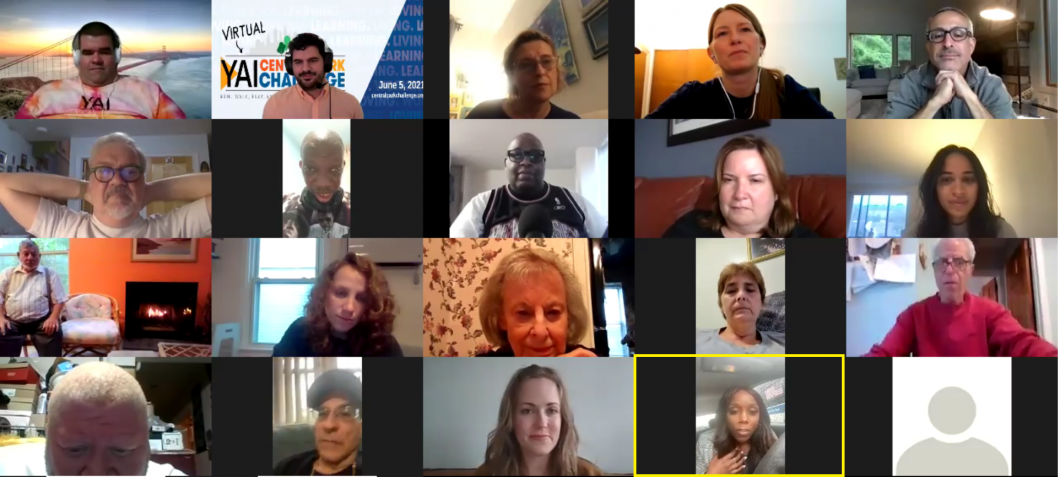 Screenshot of participants at virtual event