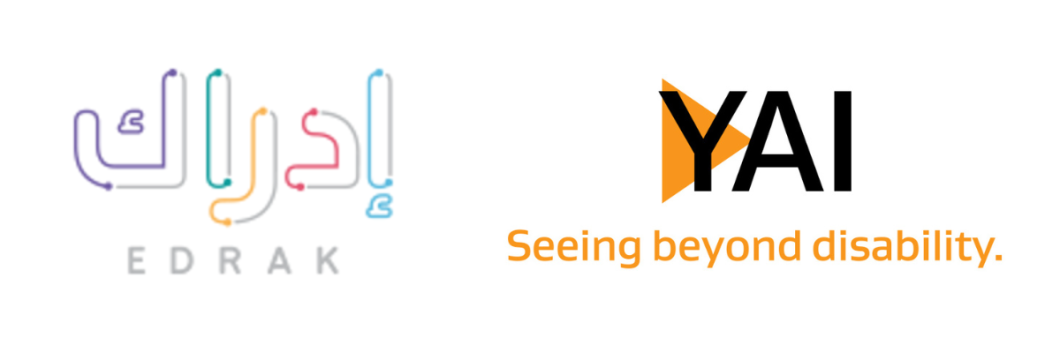 Edrak and YAI Seeing beyond disability logos side by side