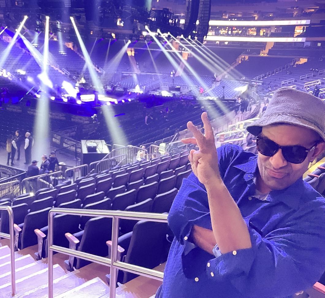 Robert poses at at MSG as he waits for the "Wild n Out" show to begin