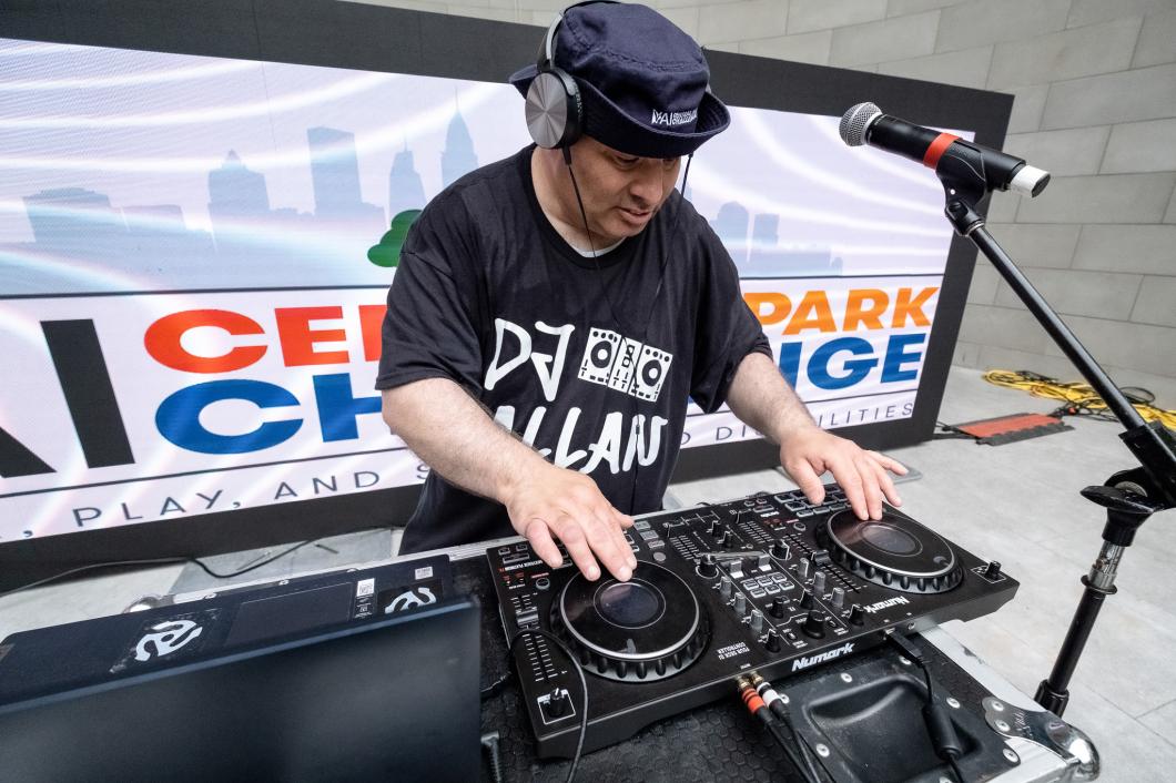 Allan DJ-ing at the Central Park Challenge in 2023
