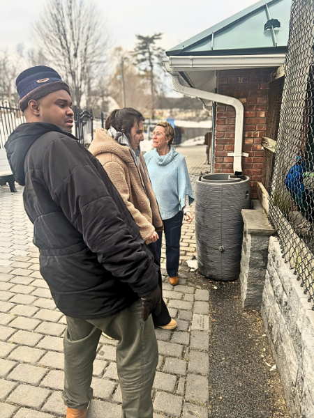 Justin on an outing with other people from the Kingston respite center