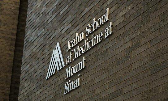 default title Mount Sinai sign on side of building